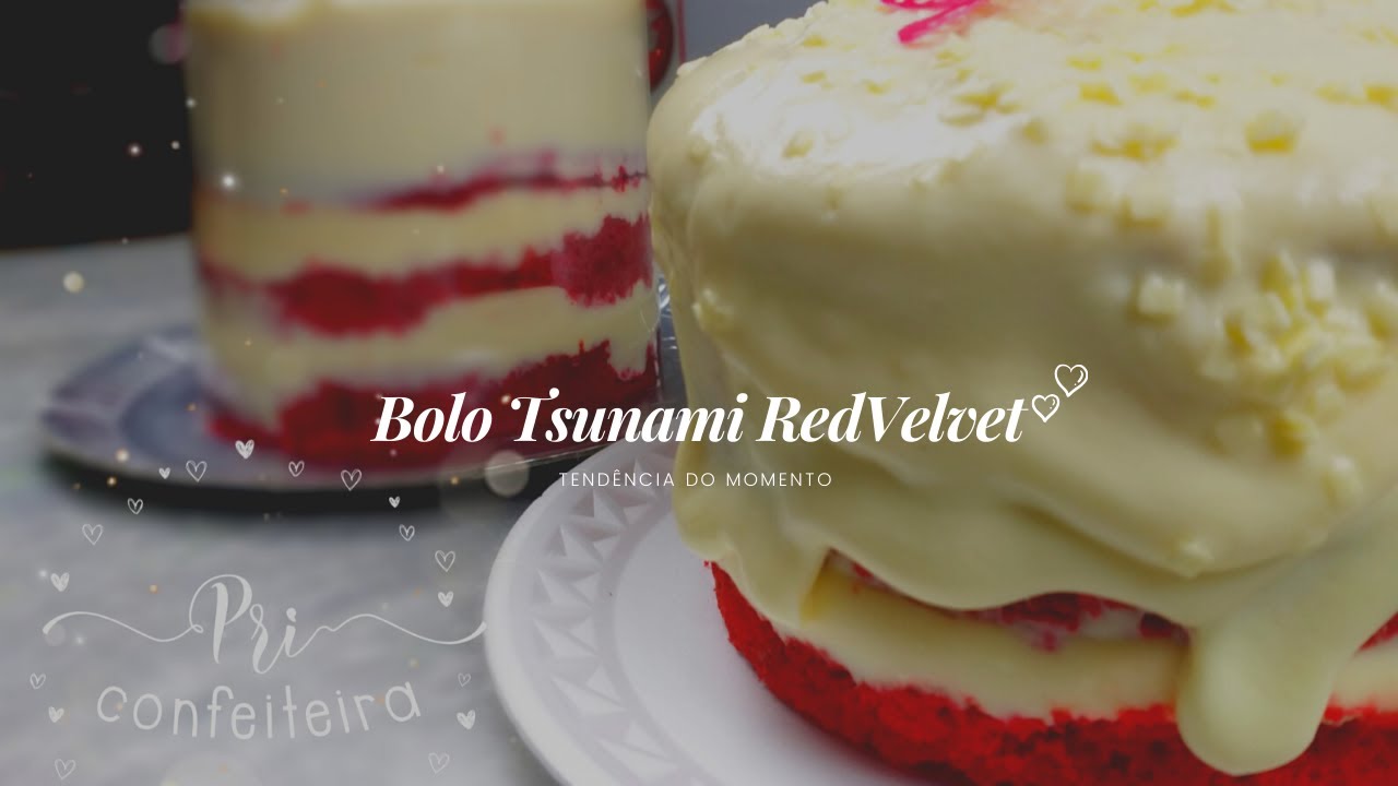 BOLO TSUNAMI REDVELVET - UMA EXPLOSÃO DE SABORES