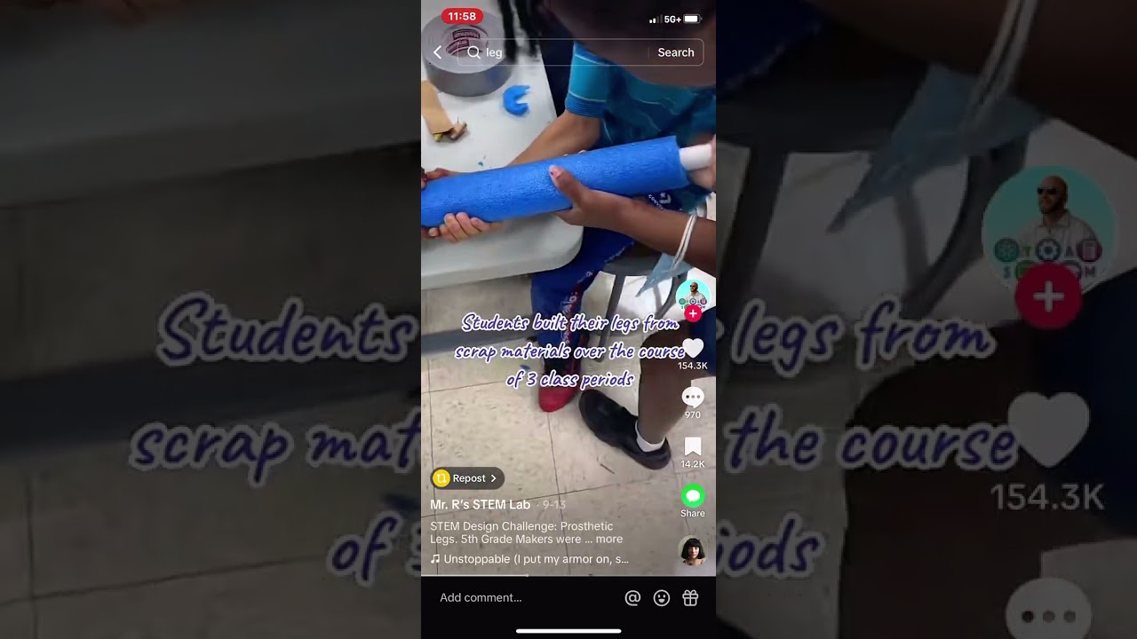 STEM Challenge Prosthetic Leg