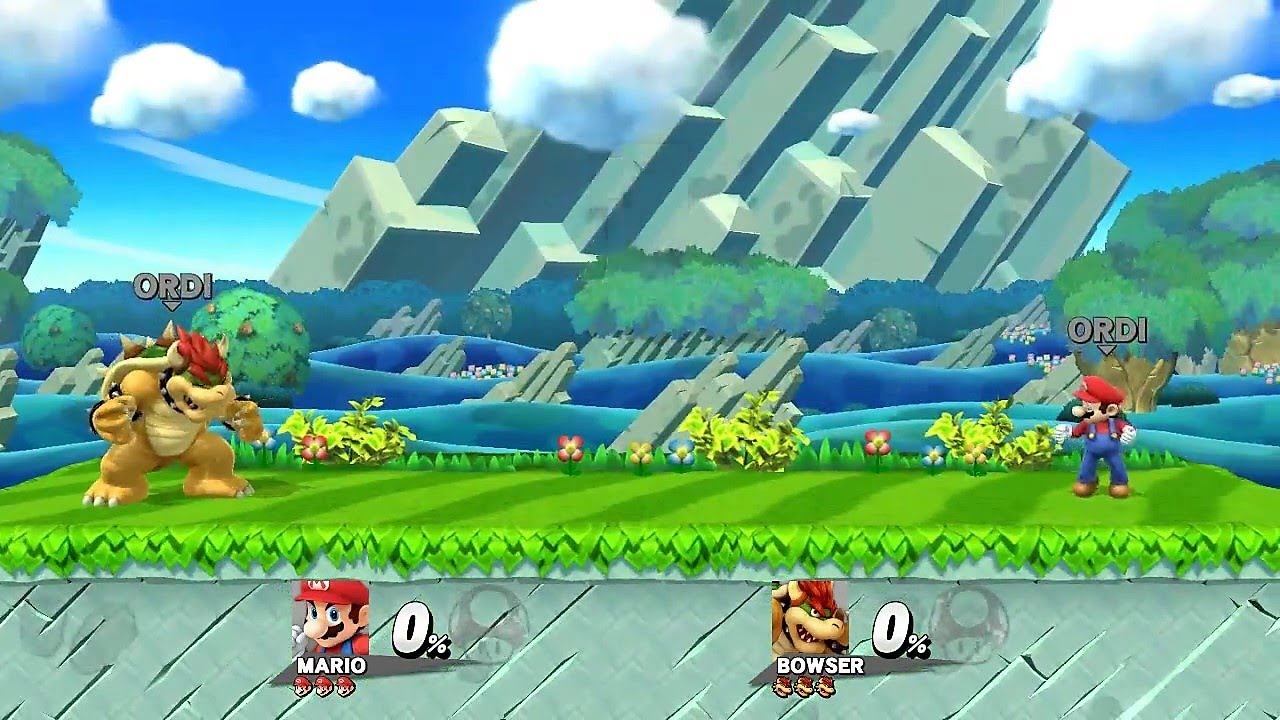 Super Smash Bros Wii U : Mario VS Bowser