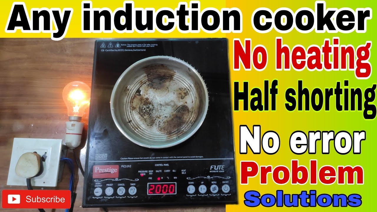 Induction cooker Not Heating  || half shorting and pot not sensing problem solution