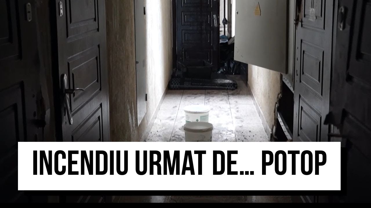 Incendiu urmat de…potop. În apartamentele blocului din Durlești, afectat de flăcări, plouă din tavan