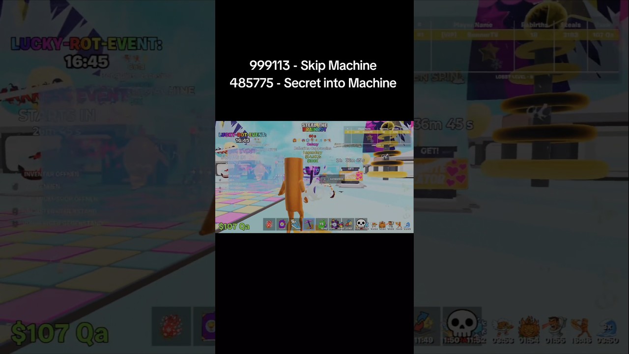 Admin Abuse 9 Trait pull new Tung Trait Halloween Cappuccina Skip Machine #brainrot #fortnite #stb