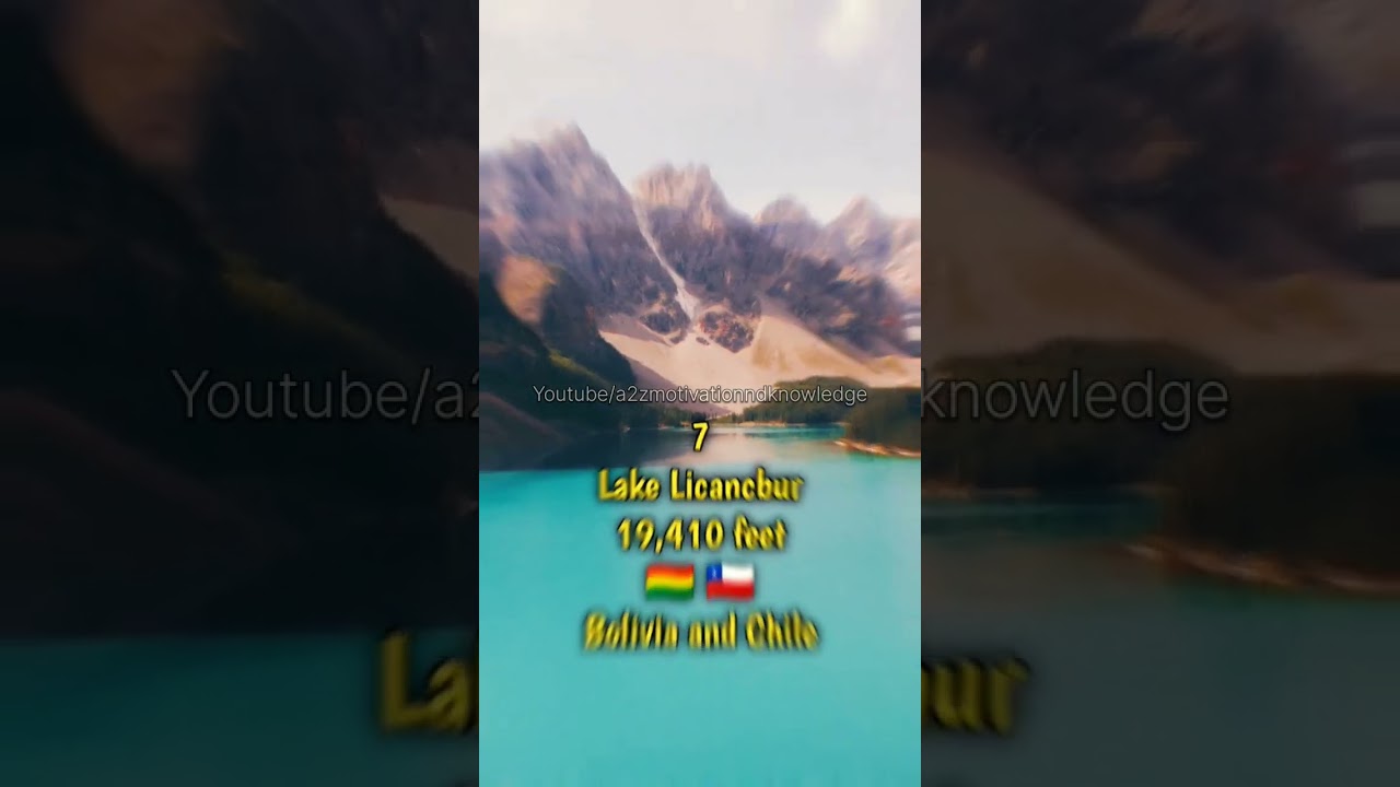 Top 10 Highest Lakes in the World by Altitude 🌎 HIGHEST LAKES in the WORLD #shorts #youtubeshorts