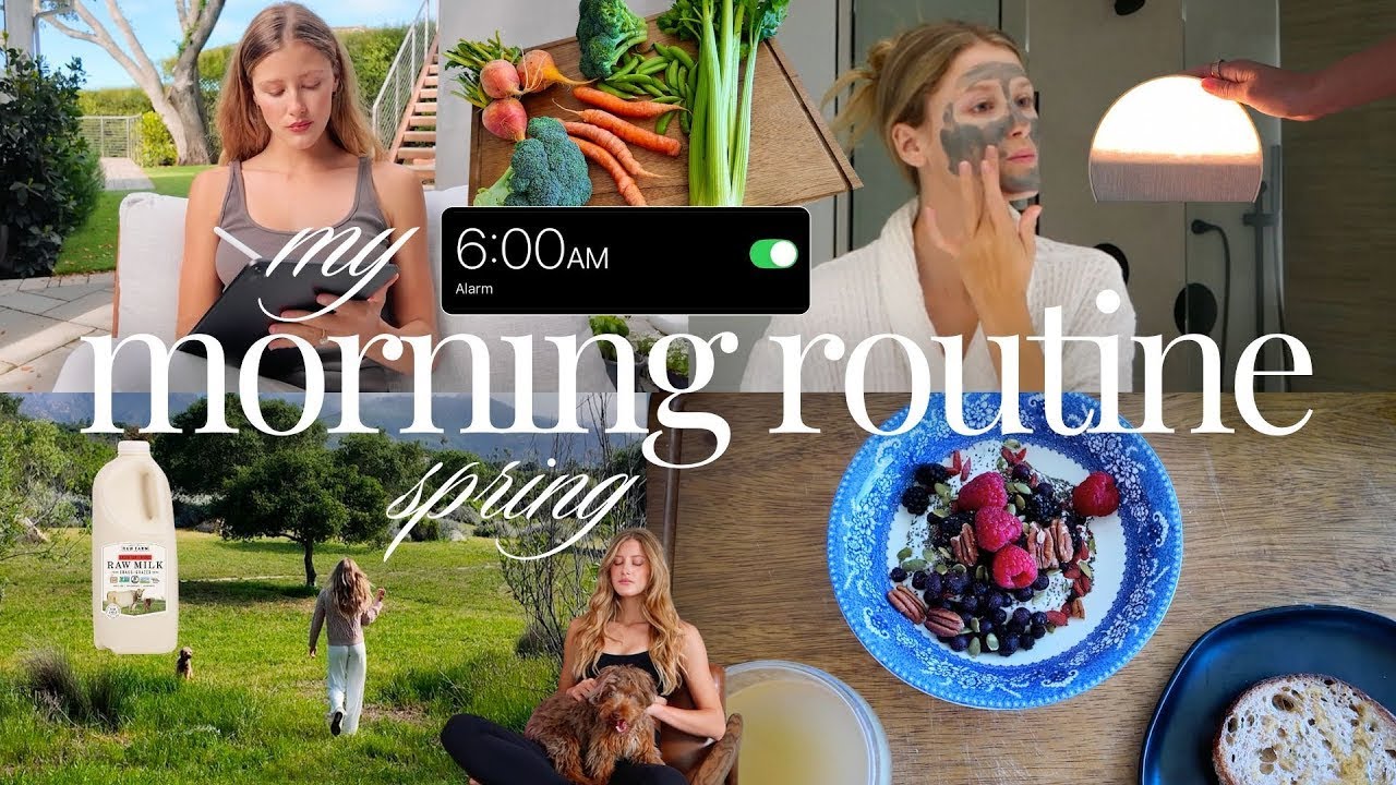 6am morning routine for longevity 🌱 healthy habits, wellness rituals, finding balance