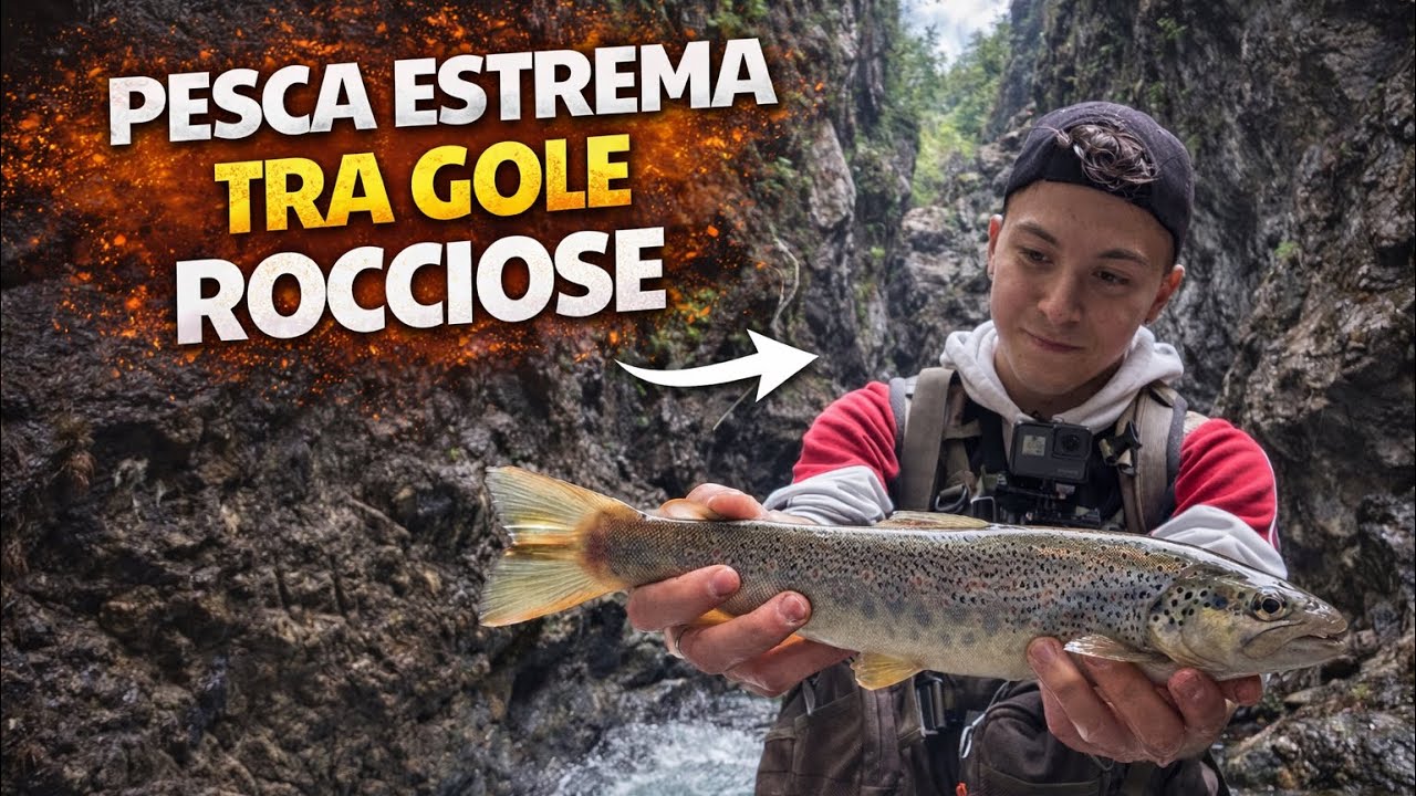 PESCA ESTREMA TRA GOLE ROCCIOSE - trota fario da sogno in un torrente selvaggio 🔥