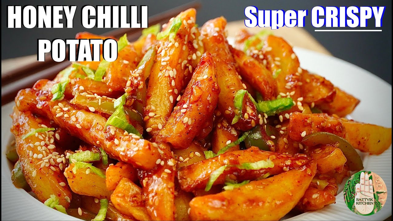 Honey Chilli Potato 🔥 Best crispy starter recipe ✅ 😍