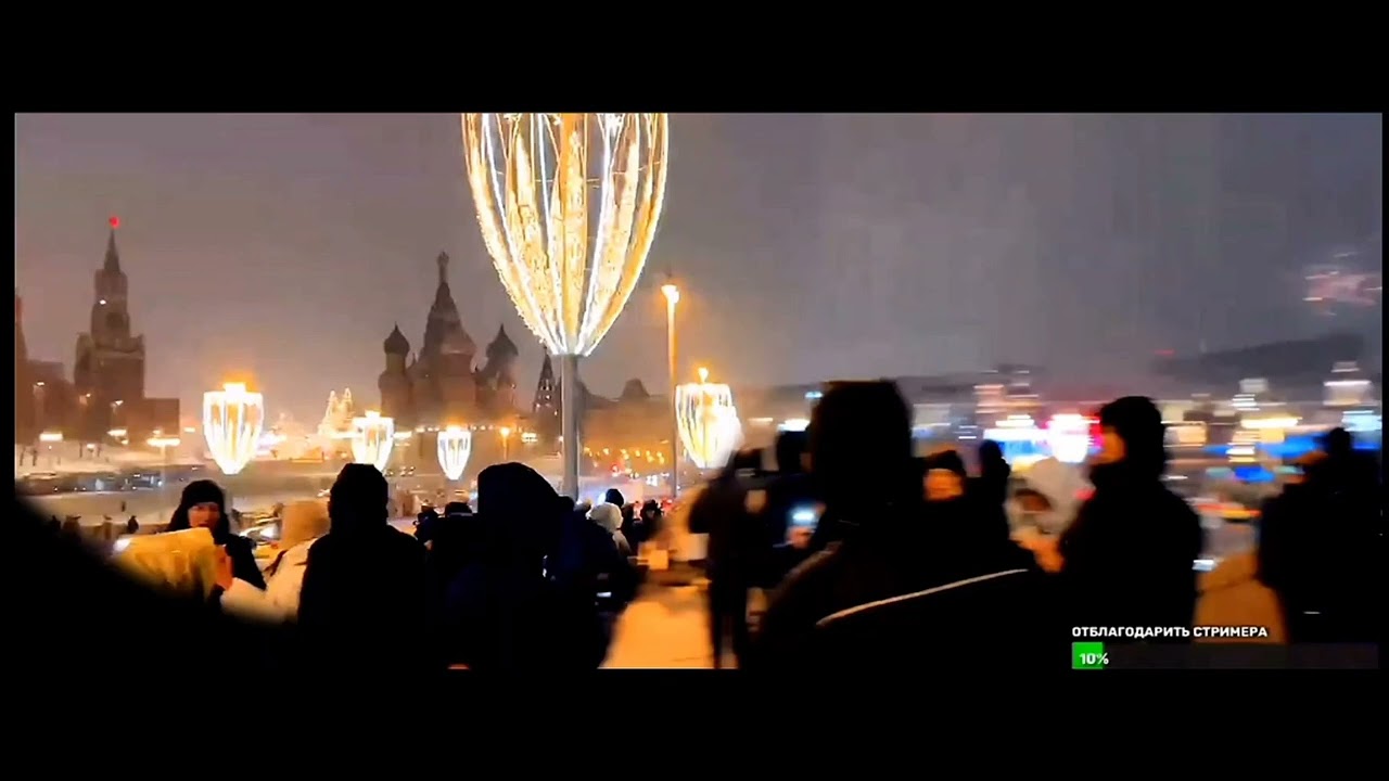 Moscow Kremlin New Year 2023-2024 Fireworks 4K