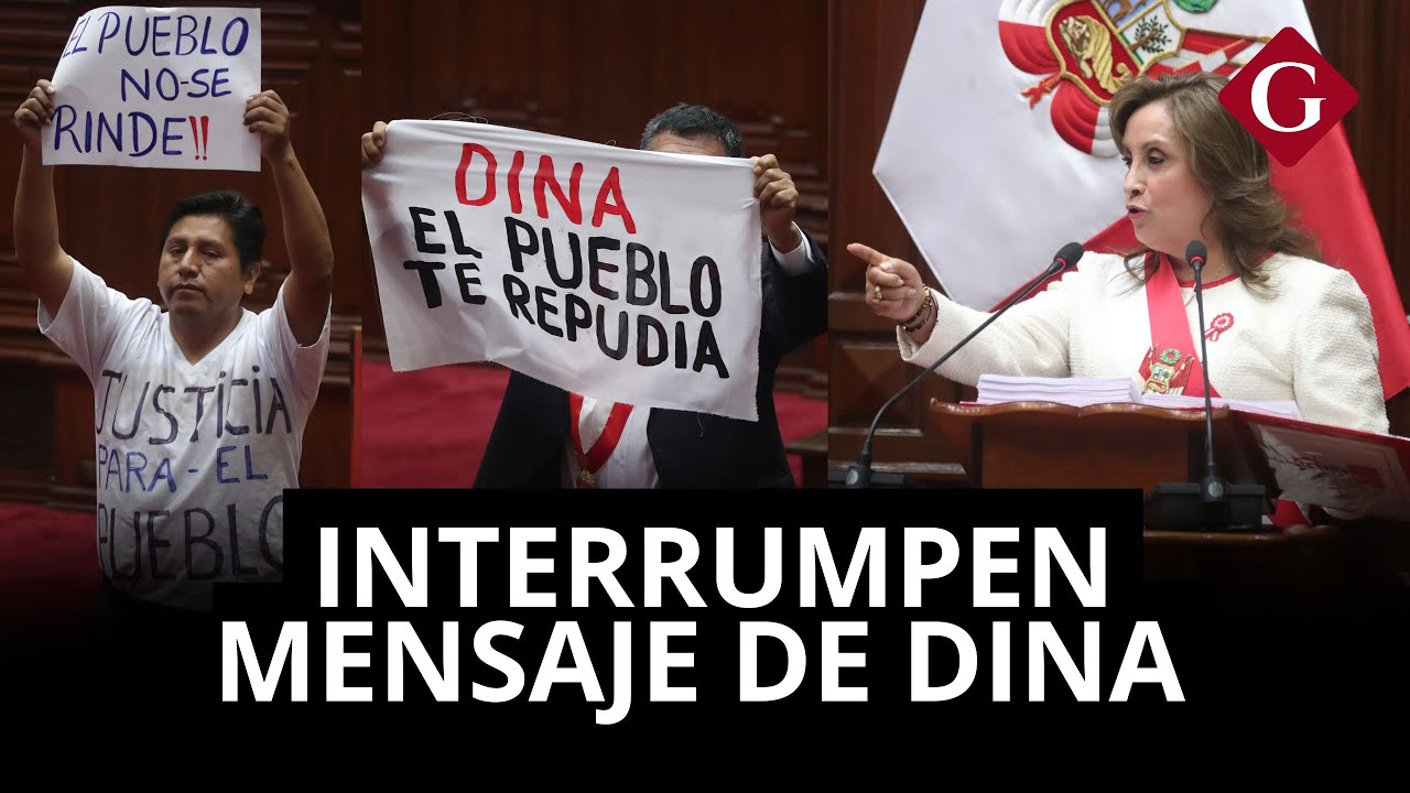 Incidentes durante el mensaje a la nación de DINA BOLUARTE en el CONGRESO | Gestión