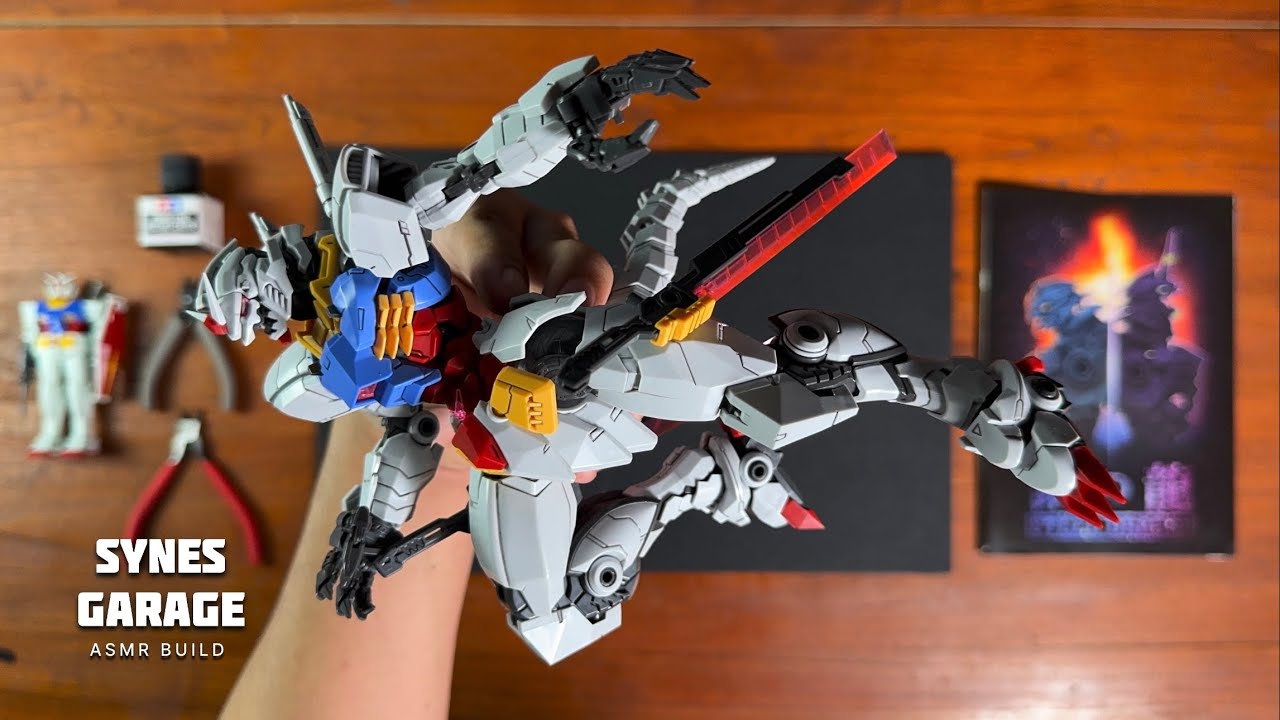 GundZoid / GundZilla 1/100 | ASMR BUILD | Black Trojan Model