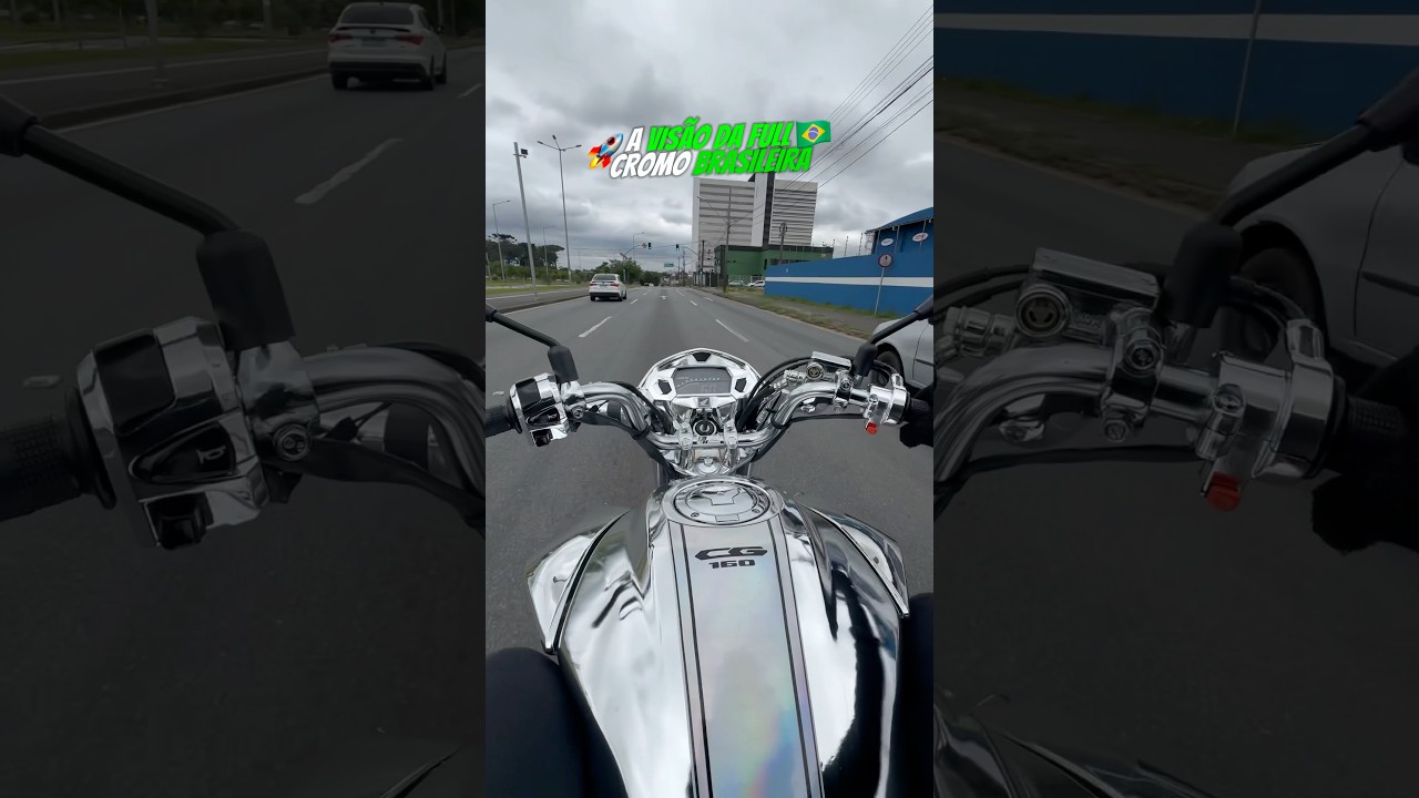 A vis&atilde;o da CG Full cromo Brasileira 🇧🇷 Todas as pe&ccedil;as poss&iacute;veis cromadas 🔥 #moto #cg #cromo