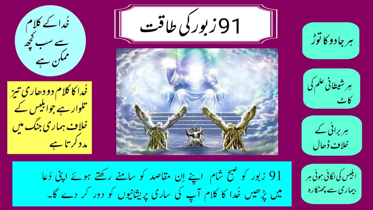 # 91 Zaboor | 91 Psalm | Miracle Healing Prayer In The Name Of Jesus Christ | Geet Aur Zaboor