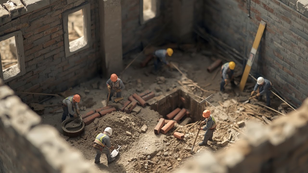 Tiny Workers Built This Amazing Mini House | Full Construction Video”🏠