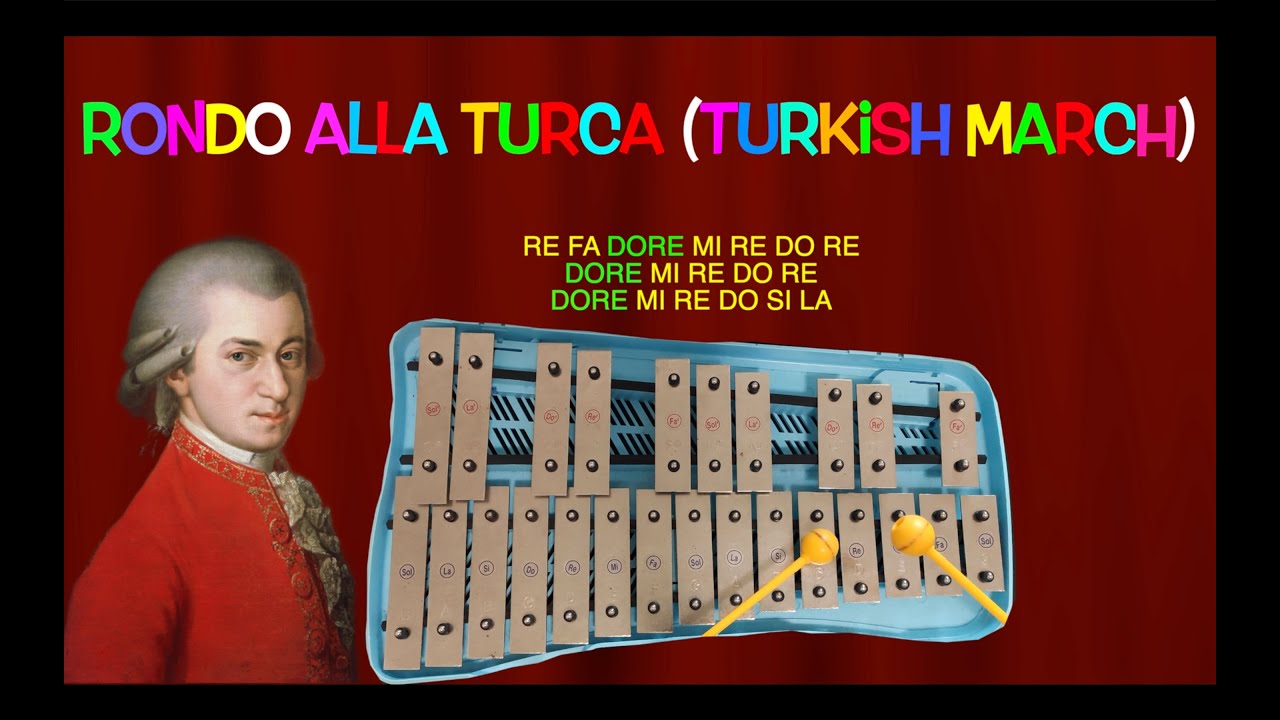 (W.A. Mozart) - Rondo alla Turca (Turkish March) - Glockenspiel tutorial