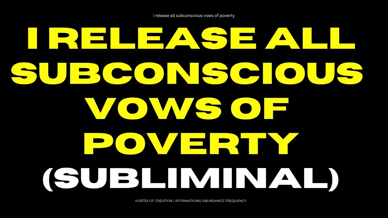 [WARNING: EXTREMELY POWERFUL] i release all subconscious vows of poverty (subliminal) Activation