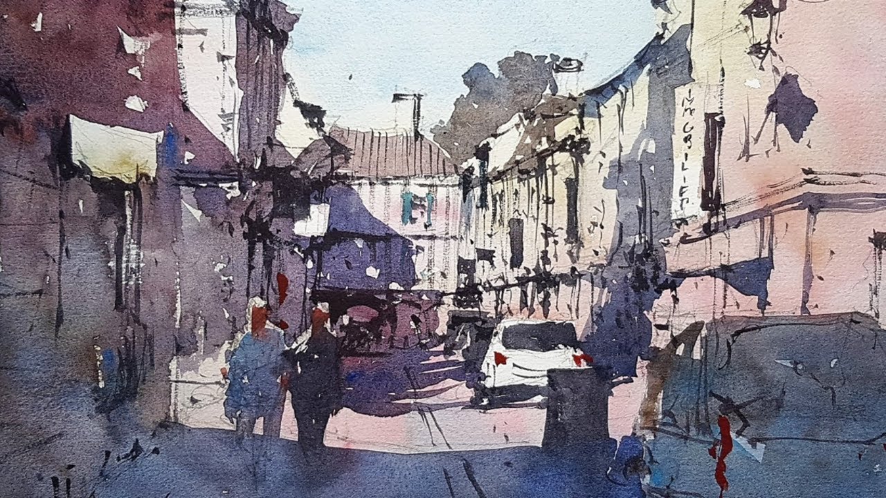 ADVANCED WATERCOLOR DEMONSTRATION - Paint this pretty French Village