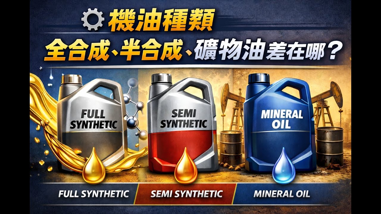 全合成、半合成、礦物油差在哪？壽命真的差很多嗎？