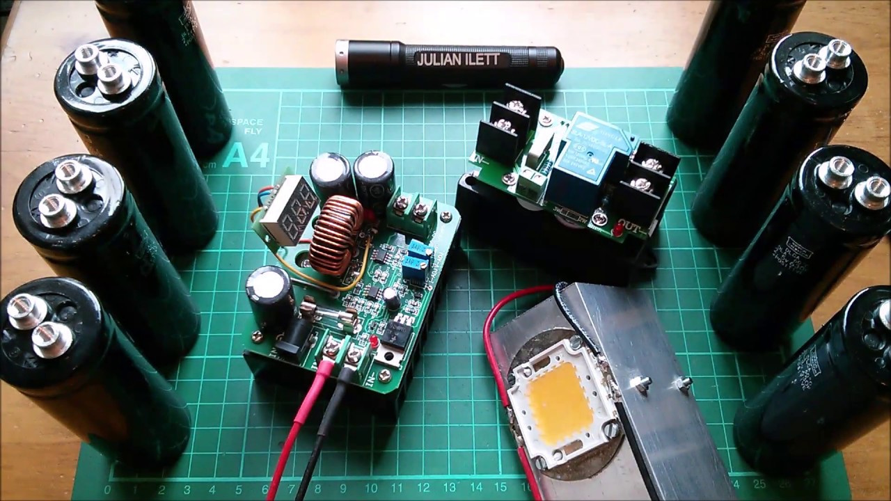 Supercapacitor Powered 100W LED Flashlight Project - Viability