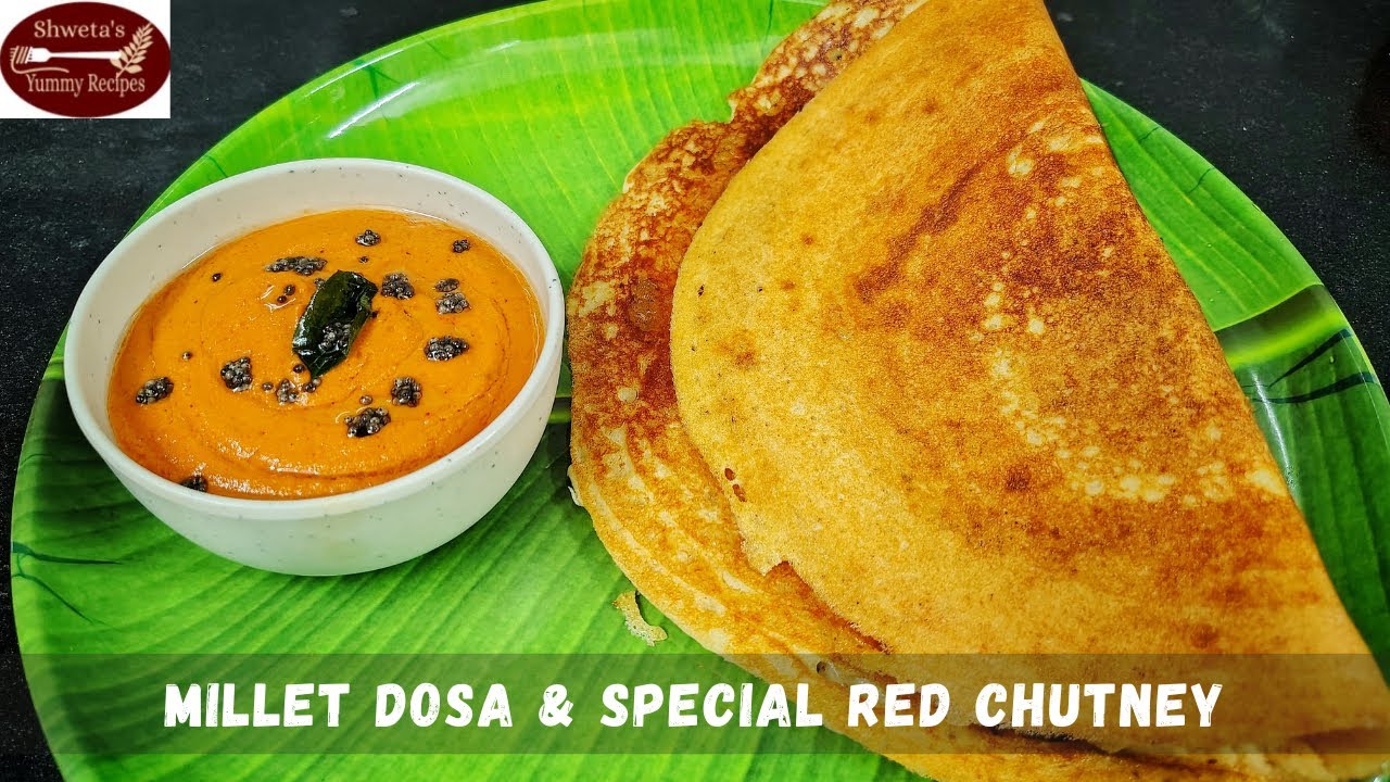 Proso Millet Dosa & Special Red Chutney | Healthy Breakfast Recipe | Crispy Proso Millet Dosa Recipe