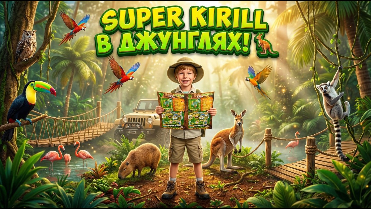 SUPER KIRILL В ДЖУНГЛЯХ! 🦜🦘 ЗООПАРК КАК В САФАРИ!