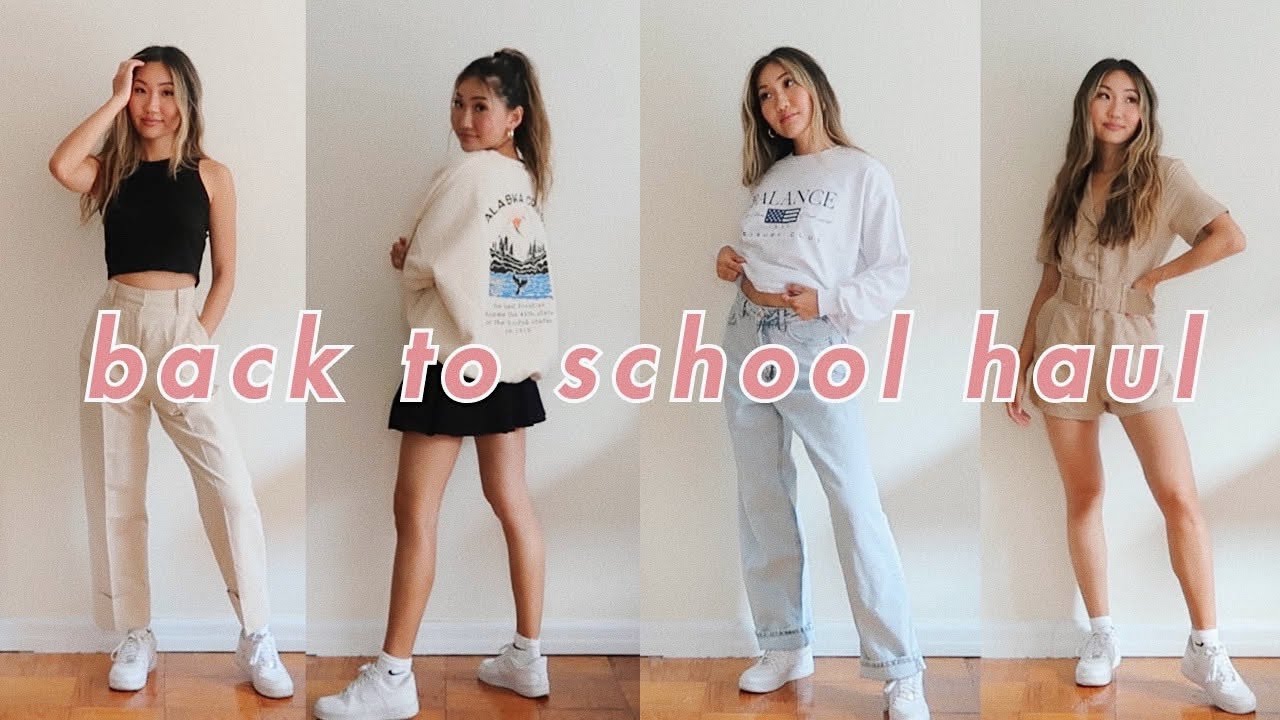 BACK TO SCHOOL / TRANSITIONAL OUTFITS HAUL 🦋 jeans, comfy tops & more! | yesstyle, ASOS, lulus