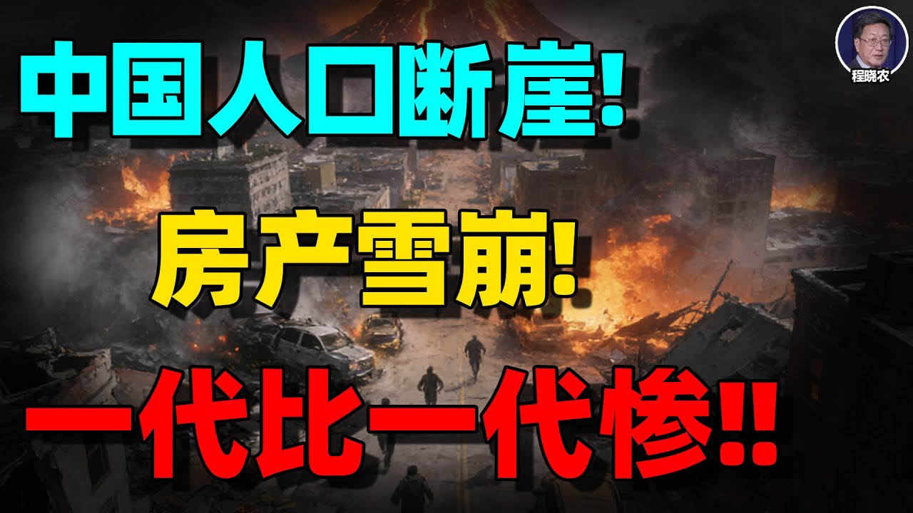 【程晓农重磅】出生率断崖下降！老龄化严重！城市即将成为空城！14亿神话正在崩塌！