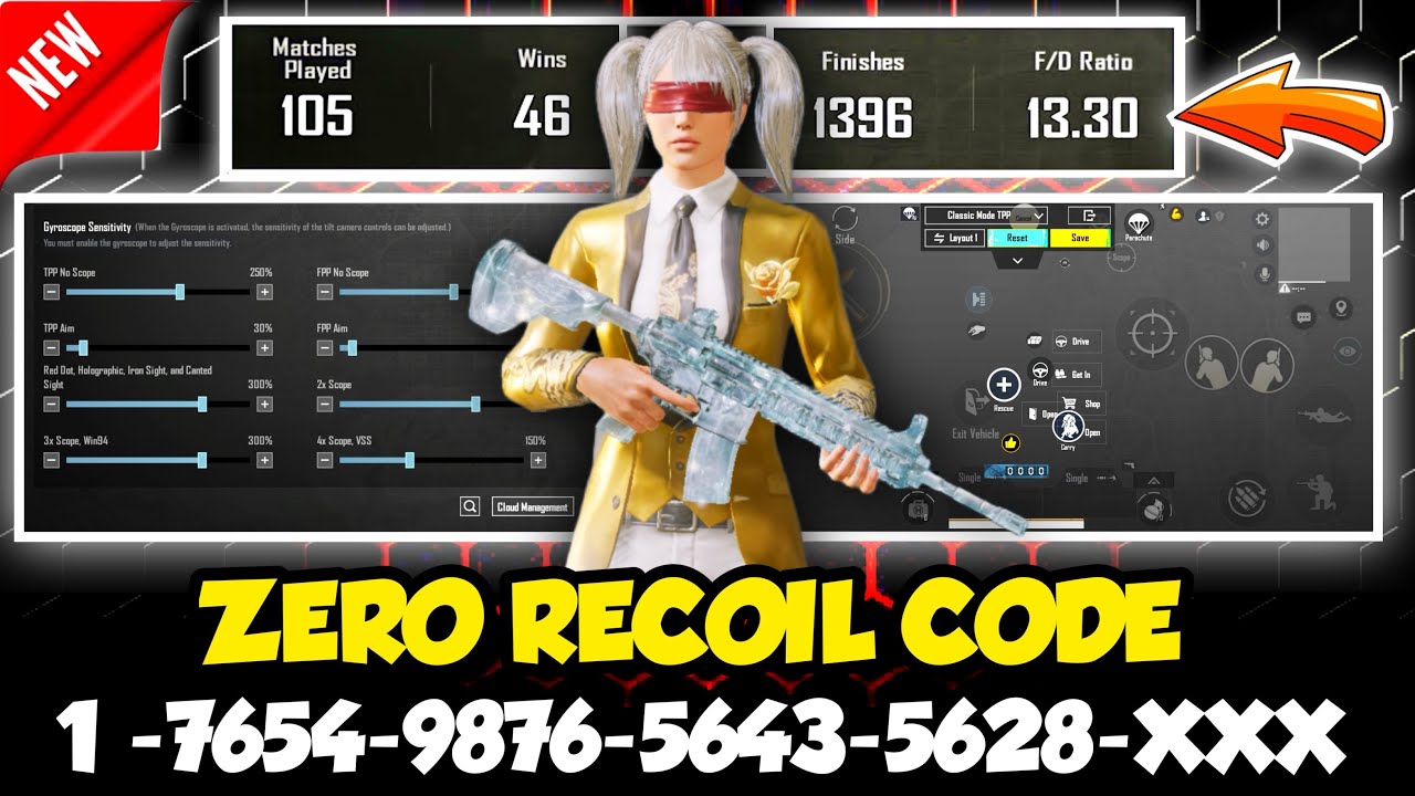 🔥Bgmi 4.2 Best Sensitivity Code 2026 ✅| Zero Recoil Sensitivity | Gyro & Non-Gyro Sensitivity 