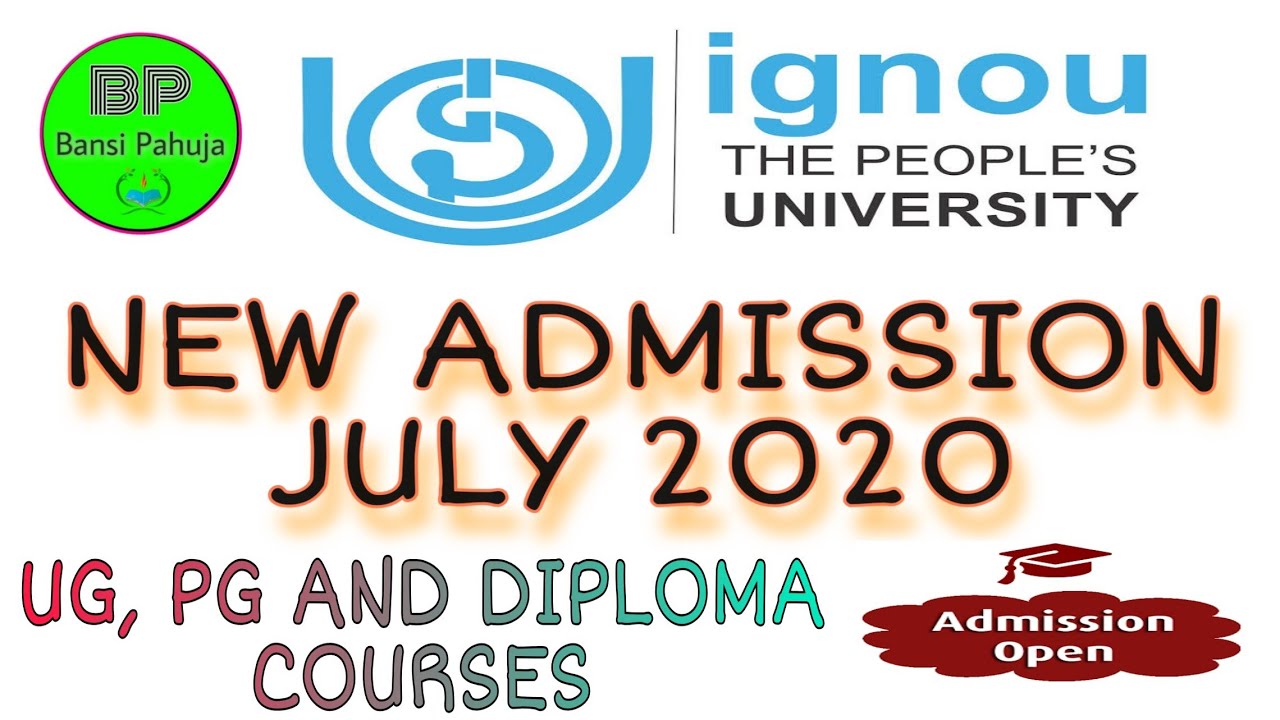 IGNOU NEW ADMISSION 2020