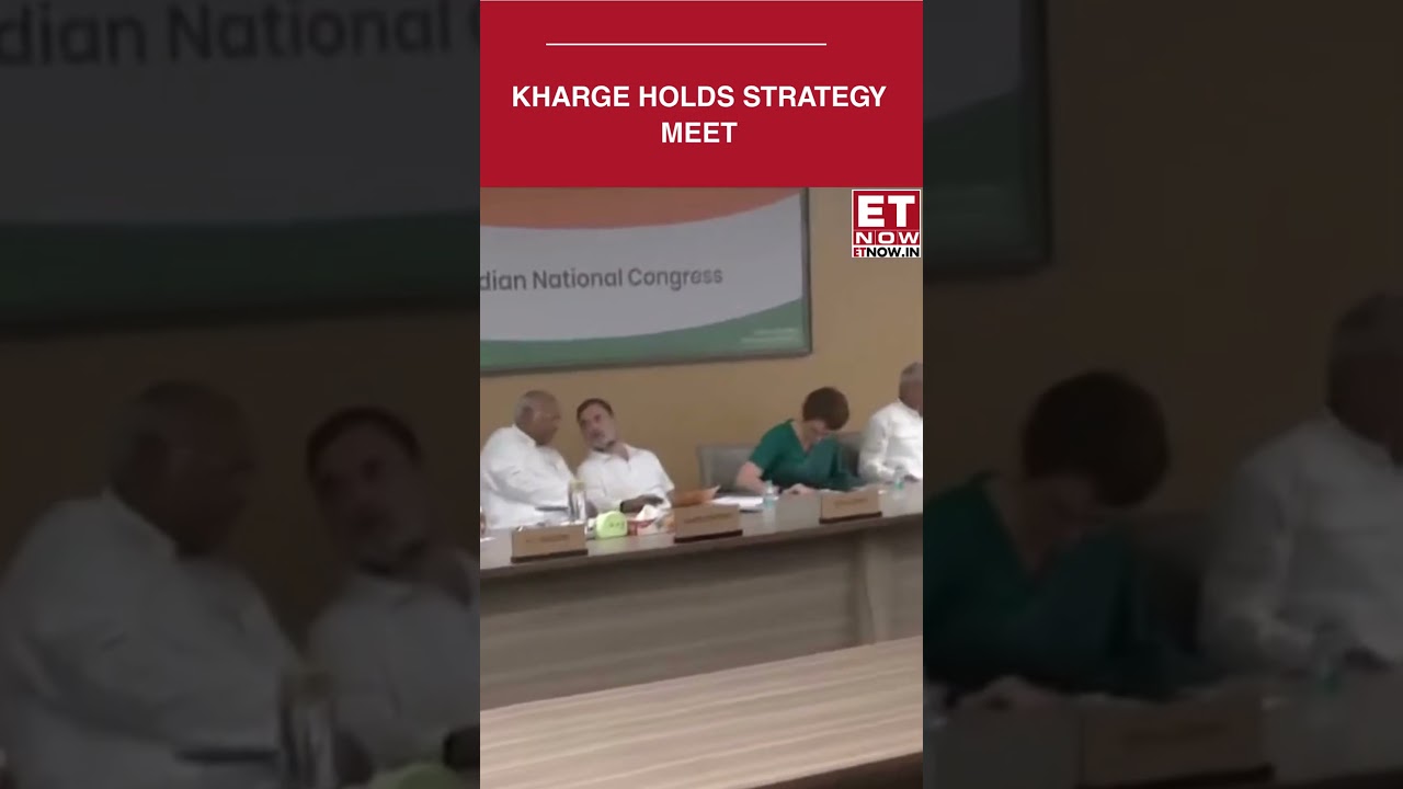 Kharge Chairs High-Level Party Meeting At Indira Bhavan To Review Current Political Developments