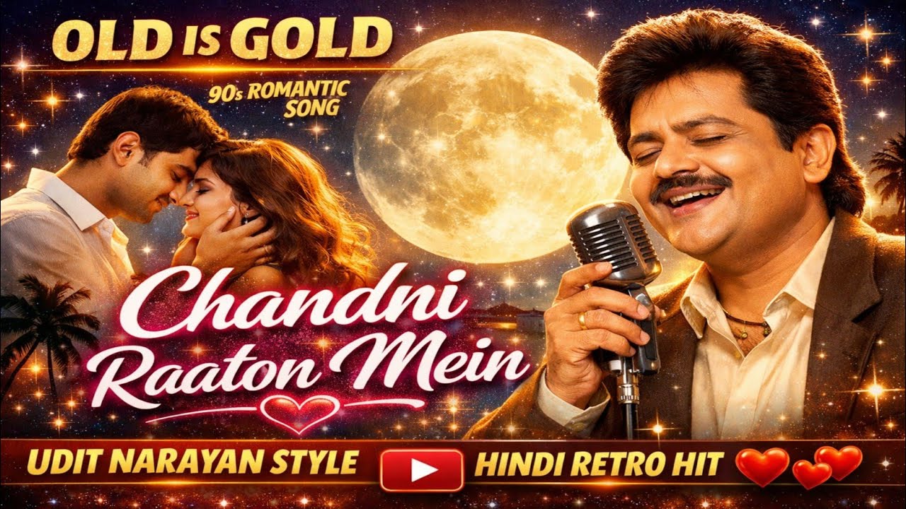 90s Romantic Song 💕 Old Bollywood Style | Chandni Raaton Mein