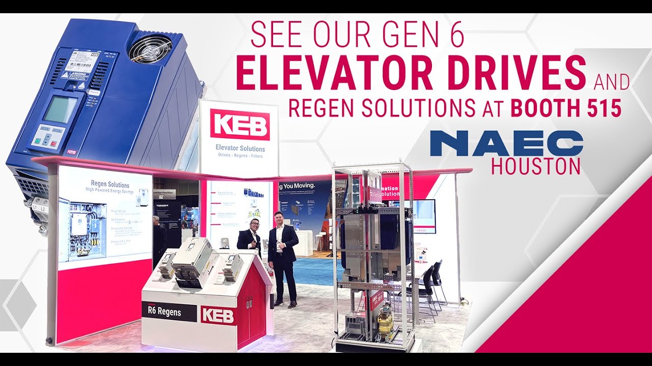 Elevator Solutions with KEB F5 & F6 Drives, Regen Units, Filters, and More at the 2025 NAEC Show