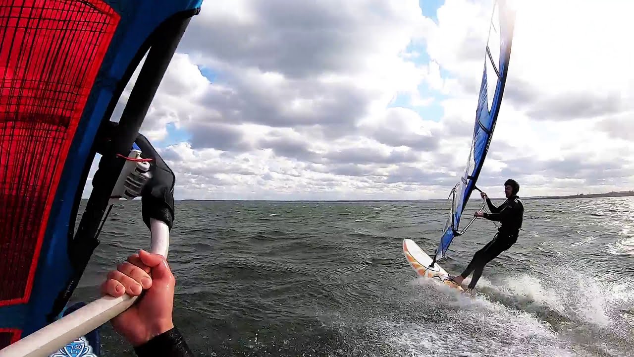 Windsurfing Poland - Majowe 2020 pływanie na zatoce Puckiej. Półwysep Helski. Gopro 7
