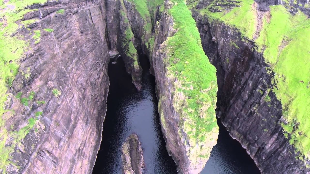 Aerial Faroe Islands - Vertical Bird Cliffs in Streymoy (DJI Phantom 2, Fatshark FPV)