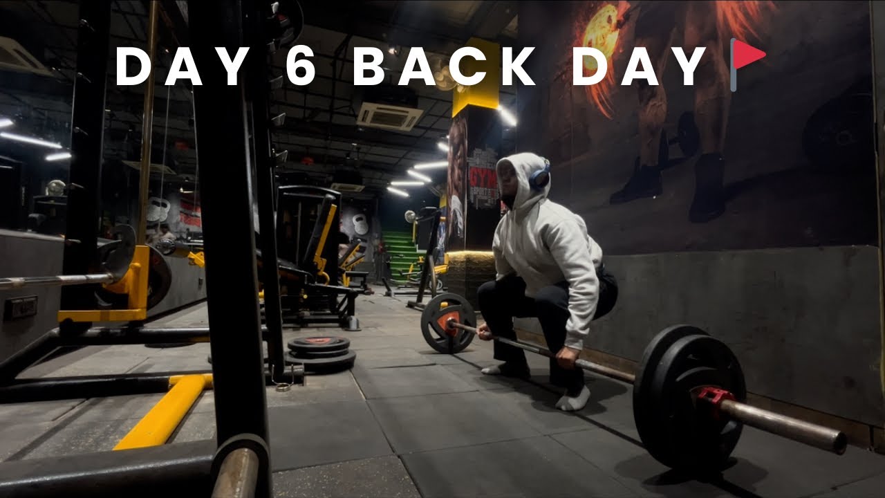 Day 6 Gym Vlog💪🏼 | Back Workout at 6 AM After Night Shift | No Sleep Still Grinding🚩