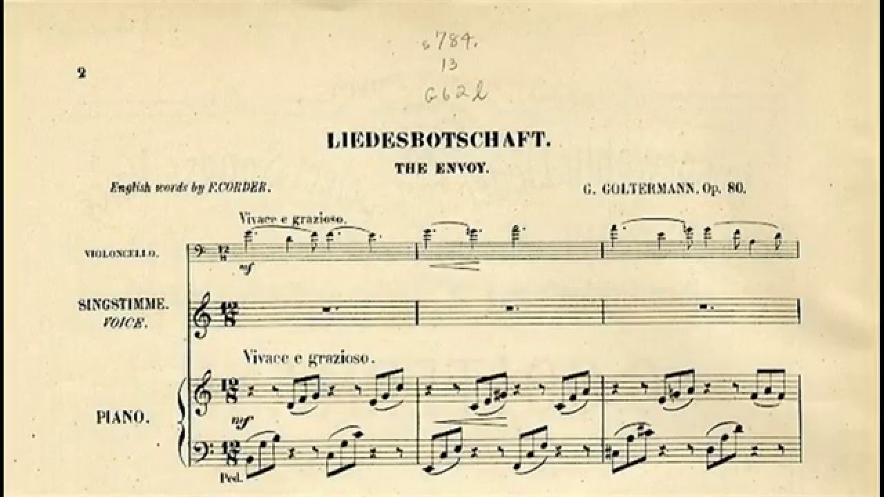 Georg Goltermann, Liedesbotschaft op. 80