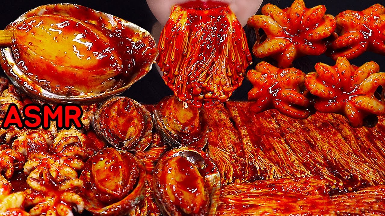 ASMR *RECIPE मसालेदार समुद्री भोजन ऑक्टोपस GURITA SEAFOOD PEDAS SPICY SEAFOOD OCTOPUS ABALONE 주꾸미 전복