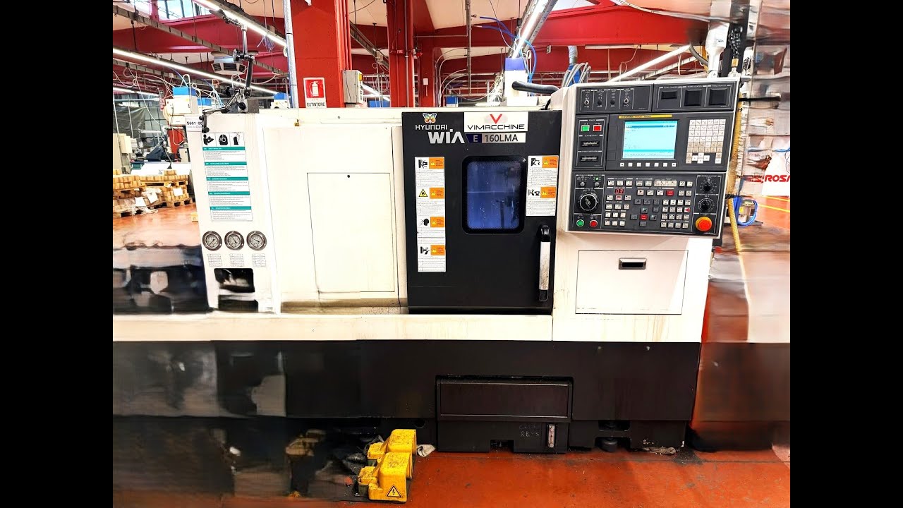 Tornio cnc 3 assi HIUNDAY E 160LMA motorizzato usato