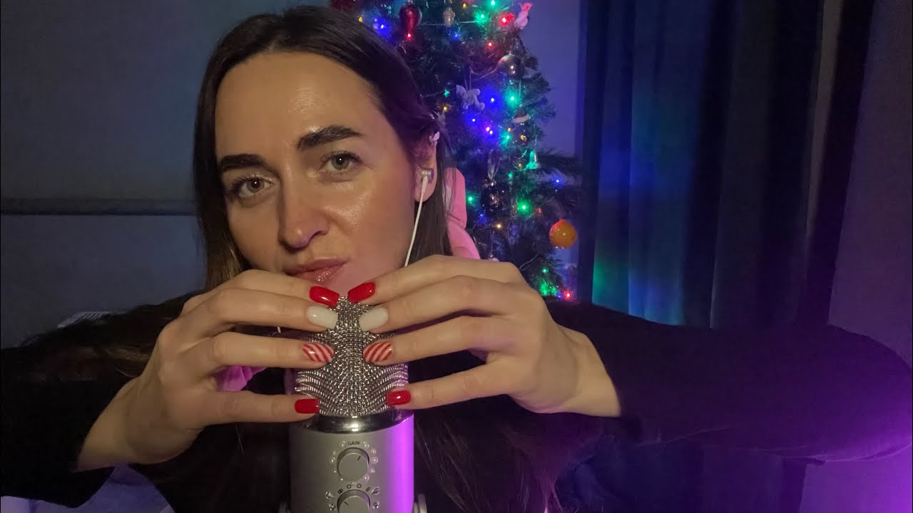 АСМР Скретчинг Звуки рта | ASMR Mic scratching Mouth Sounds 