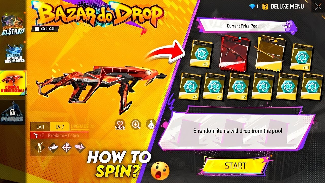 Drop Bazar Event Spin Free Fire l Drop Bazar Event Free Fire l Free Fire New Event l Ff New Event 