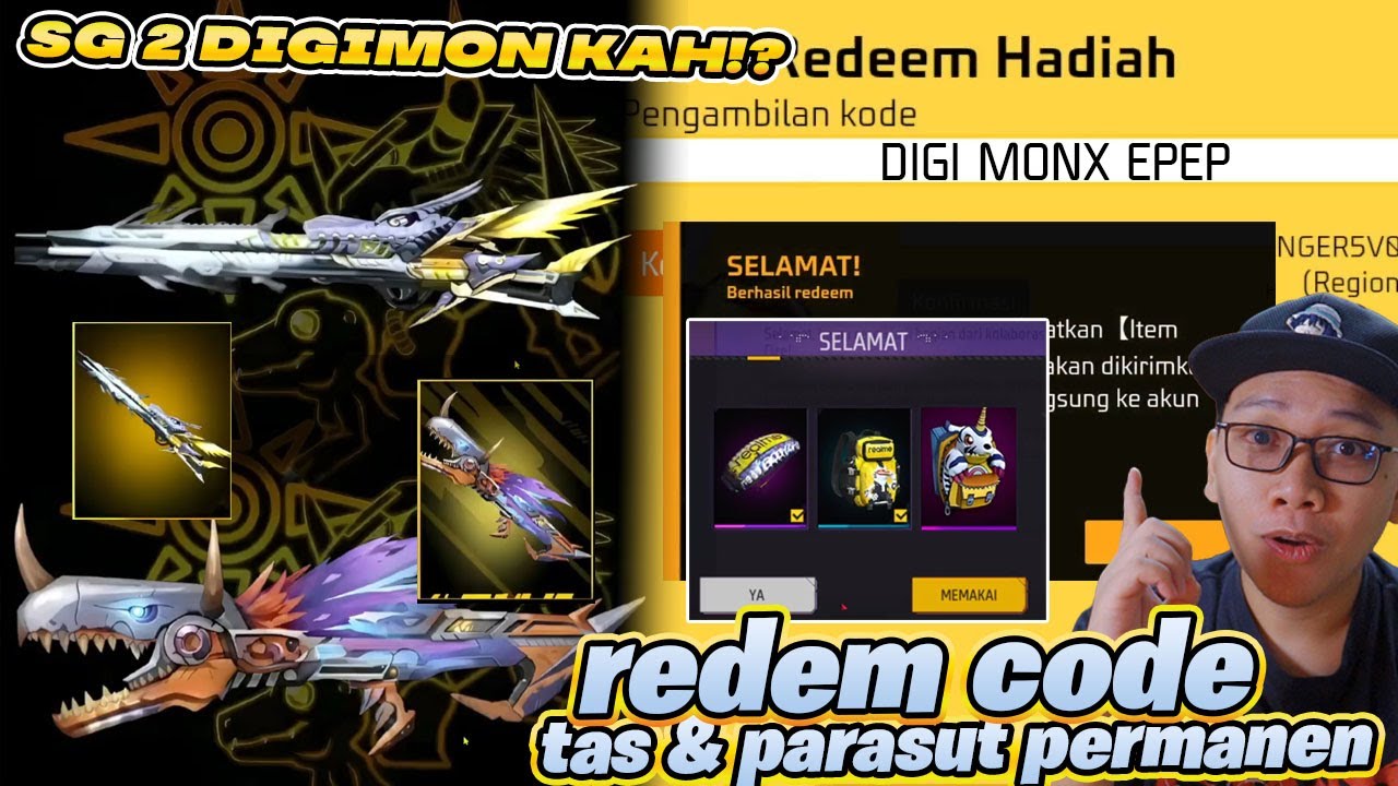 REVIEW SKIN SG2 DIGIMON DAN REDEEM KODE TERBARU! DAPET TAS LANGKA PERMANEN!