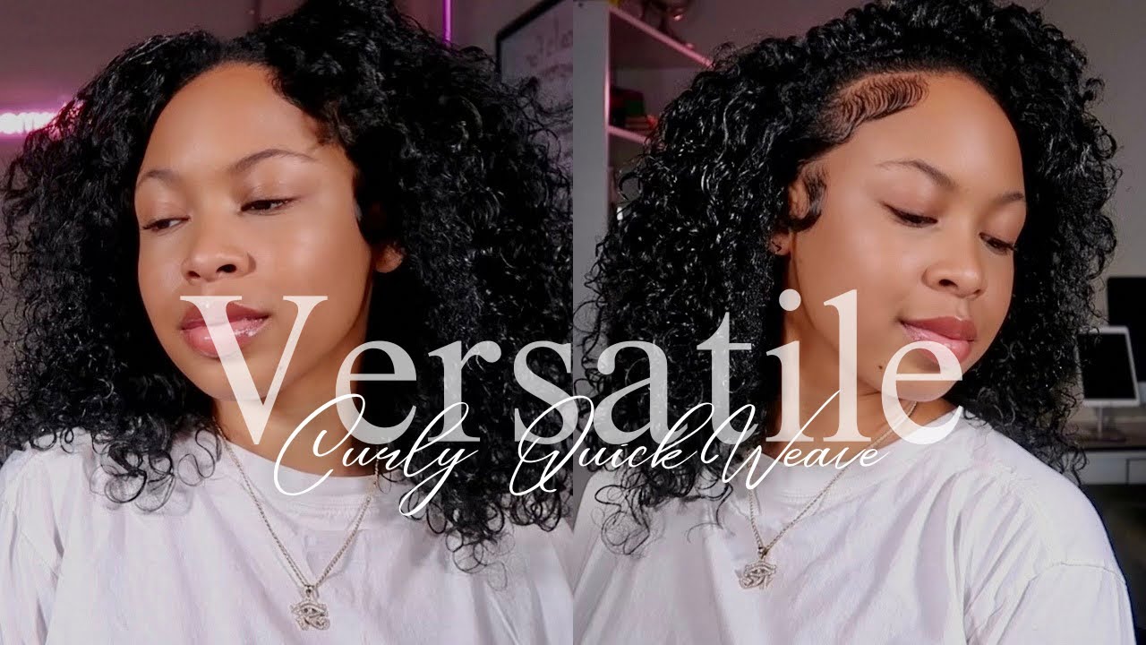 Curly Flipover Quick Weave/ Middle Part Versatile Method
