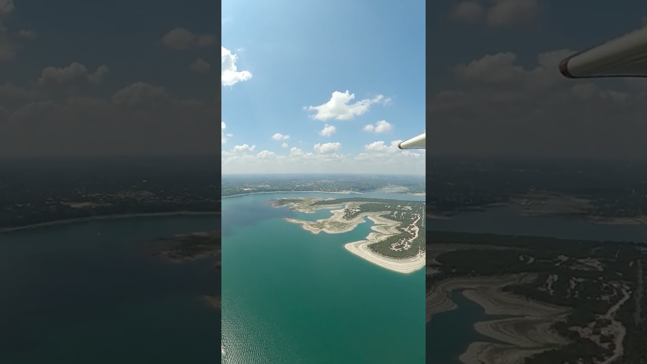 Damn I love flying! Tour of Austin. #austin #atx #aviation #bushflight #bushplane #lake #flying