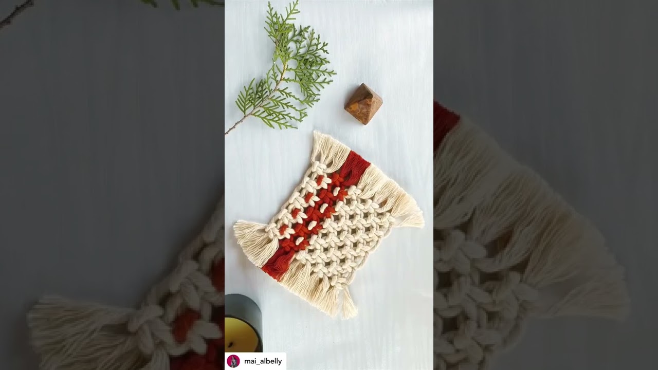 Macrame Coaster | #macrame #coaster #macrametutorials