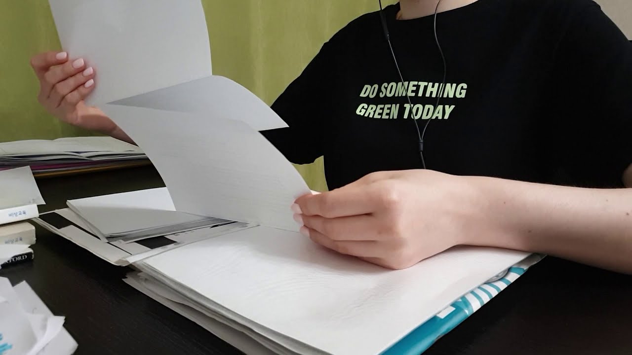 ASMR Organizing & Tearing Up Paper (No Talking)
