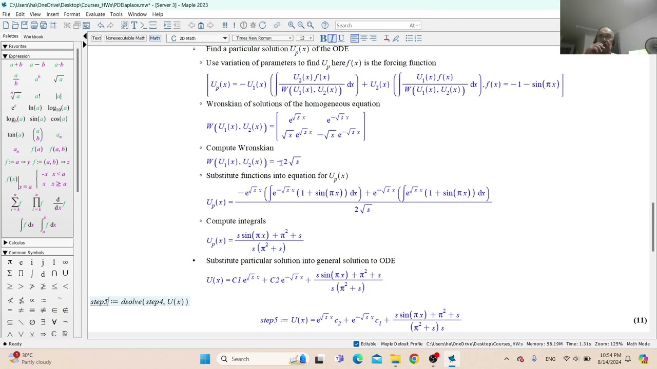 PDEs with Maple Part 2
