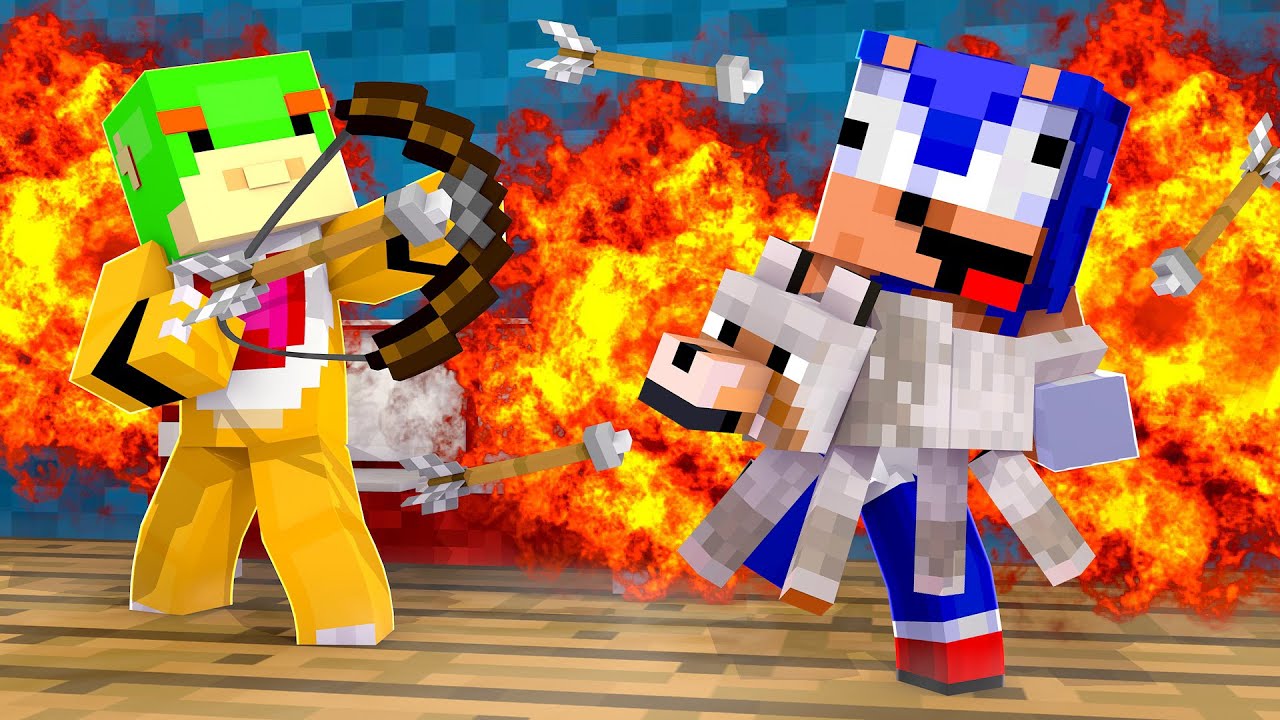 Minecraft Sega Fun House - Baby Sonic Takes Bowser Jr's Dog Hostage! [50]