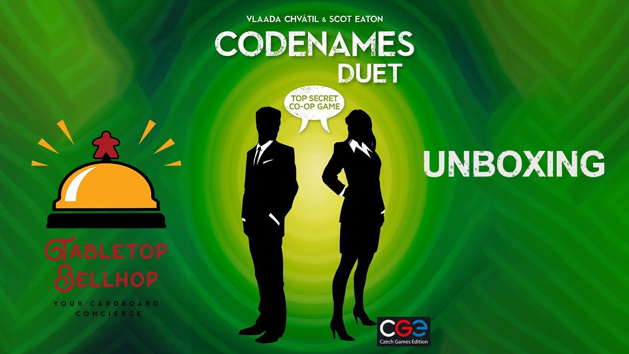 #Unboxing Codenames Duet, a two player (or team based) cooperative word guessing and deduction game