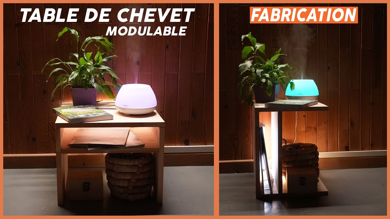 Comment fabriquer une table de chevet modulable en 20 minutes | Tutoriel bois