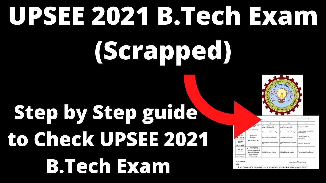 UPSEE 2021 B.Tech Exam (Scrapped) - How to Check UPSEE (AKTU/UPTU) 2021 B.Tech Exam Online Now
