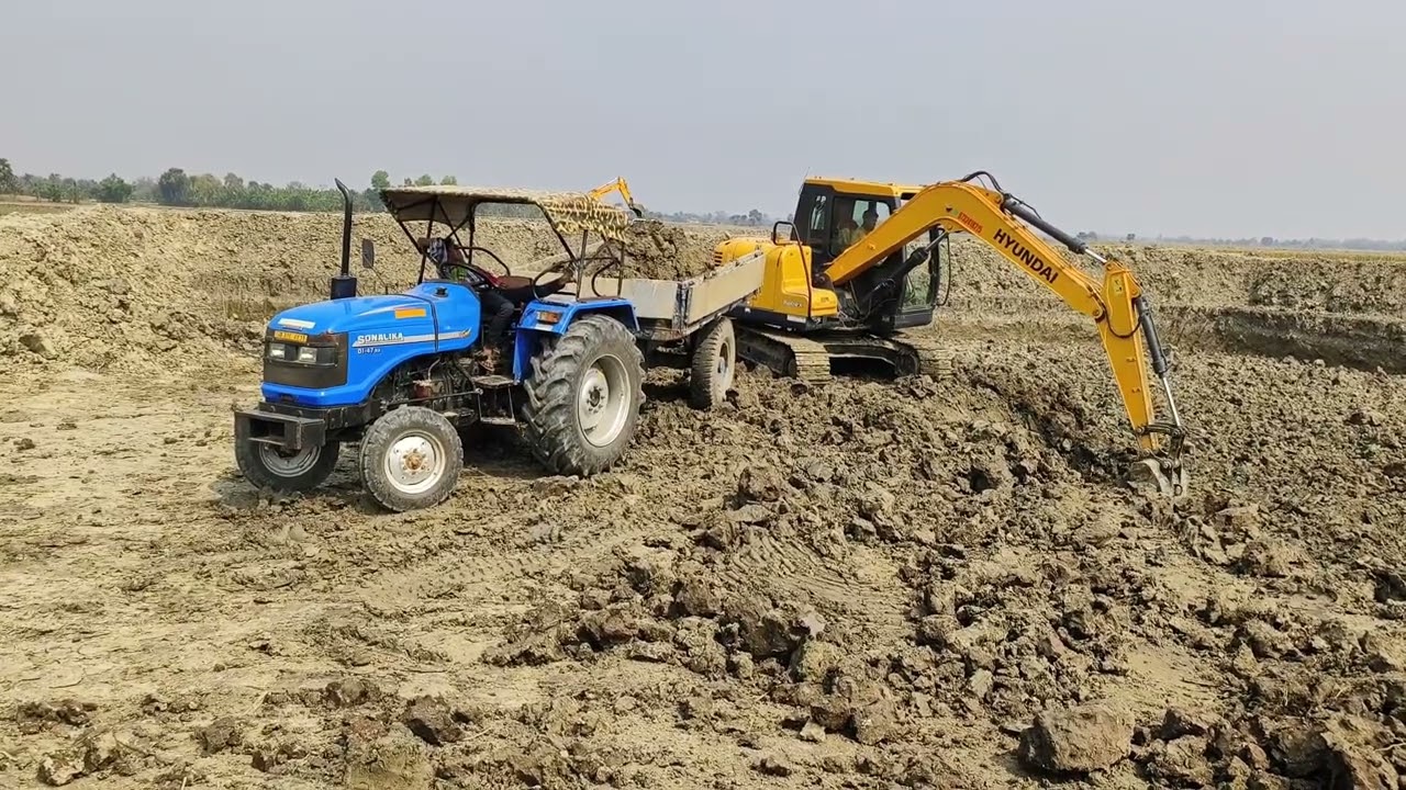 HYUNDAI 85 & sonalika 45 vs sonalika rx47 ovar telar mati kata full vidio🚜🚜🚜🚜🚜🙏🙏👍