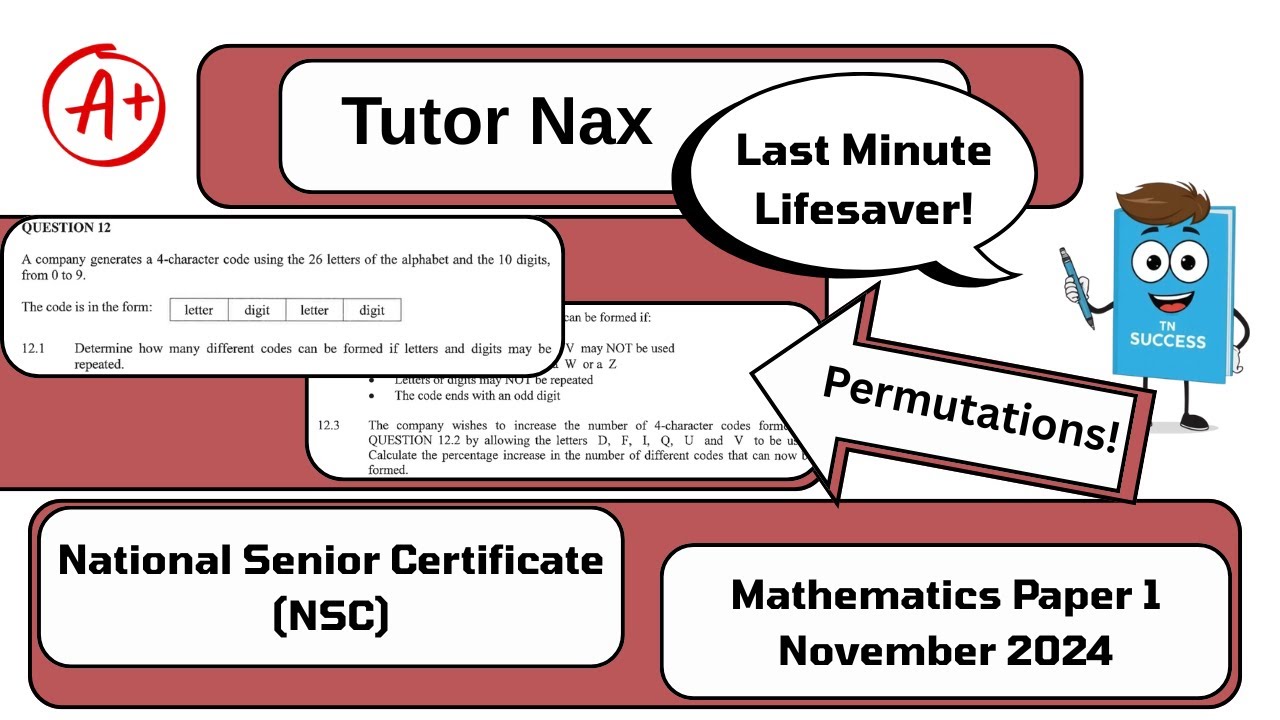 Permutations & Codes | Question 12 | NSC Maths